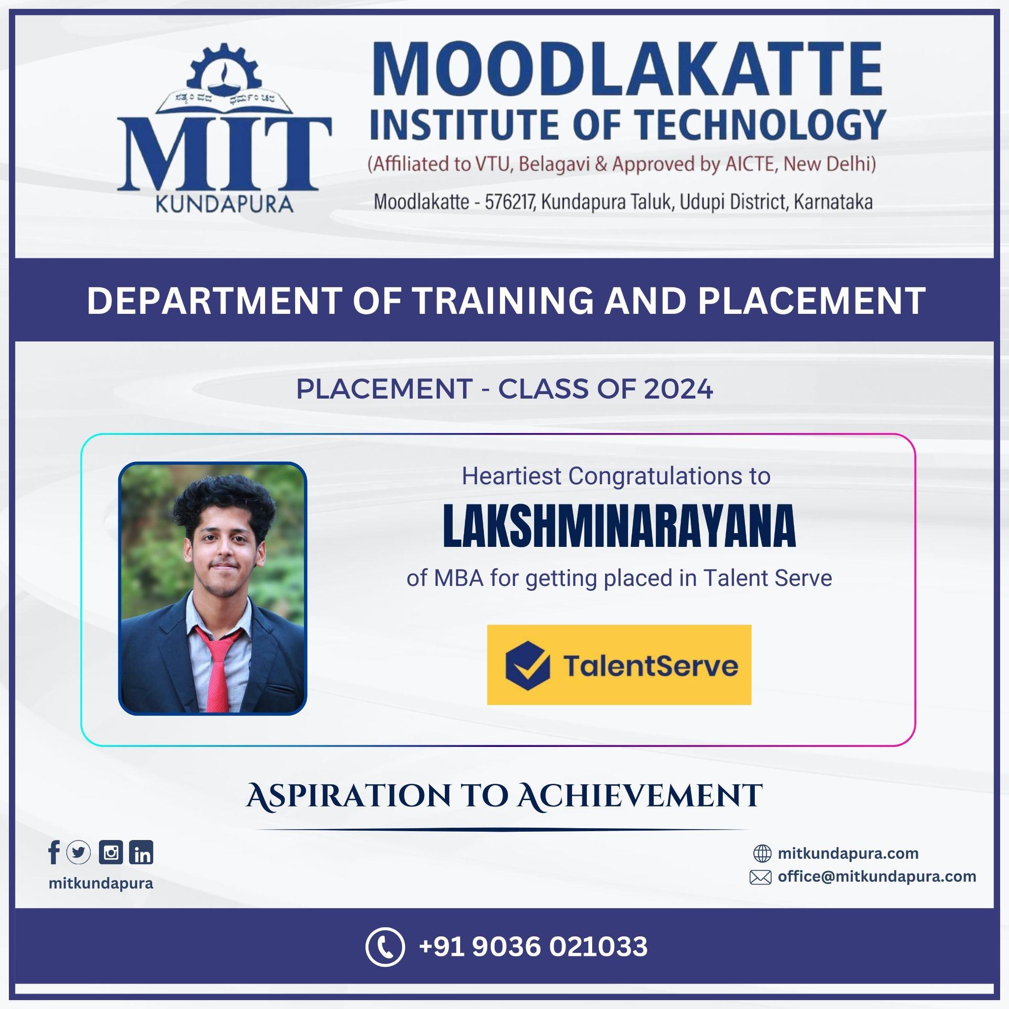 MITK MBA Students placement